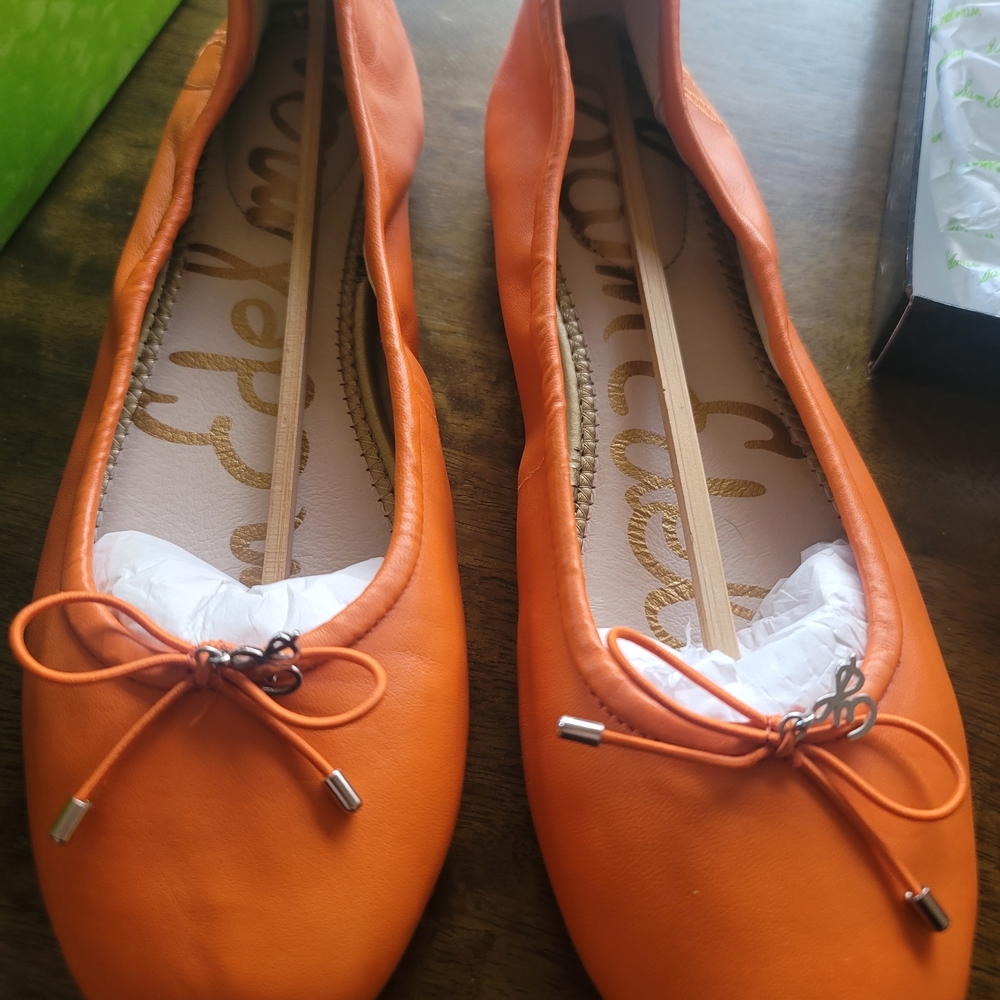 Sam Edelman Felecia Bright Orange Ballet Flats